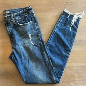 Joe’s Jeans Skinny Ankle Laila Distressed Raw Hem, Size 28